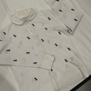 Thom Browne white polo shirt